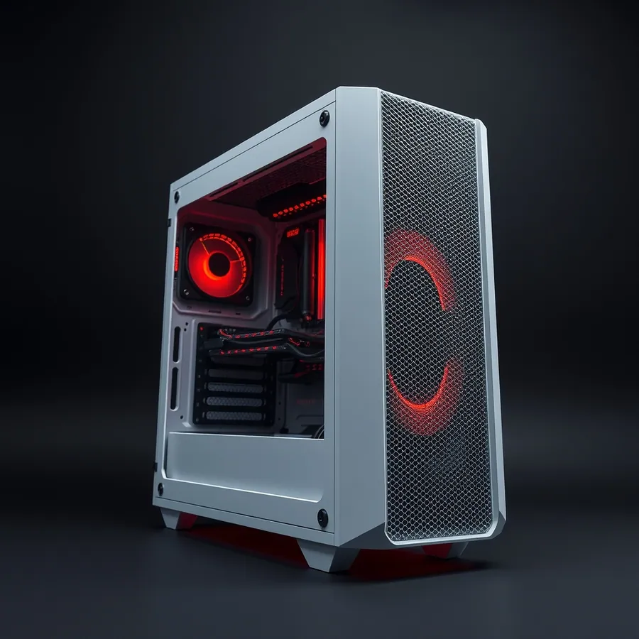 NZXT H5 Flow (2024) Compact ATX Mid-Tower PC Case (White) view 2